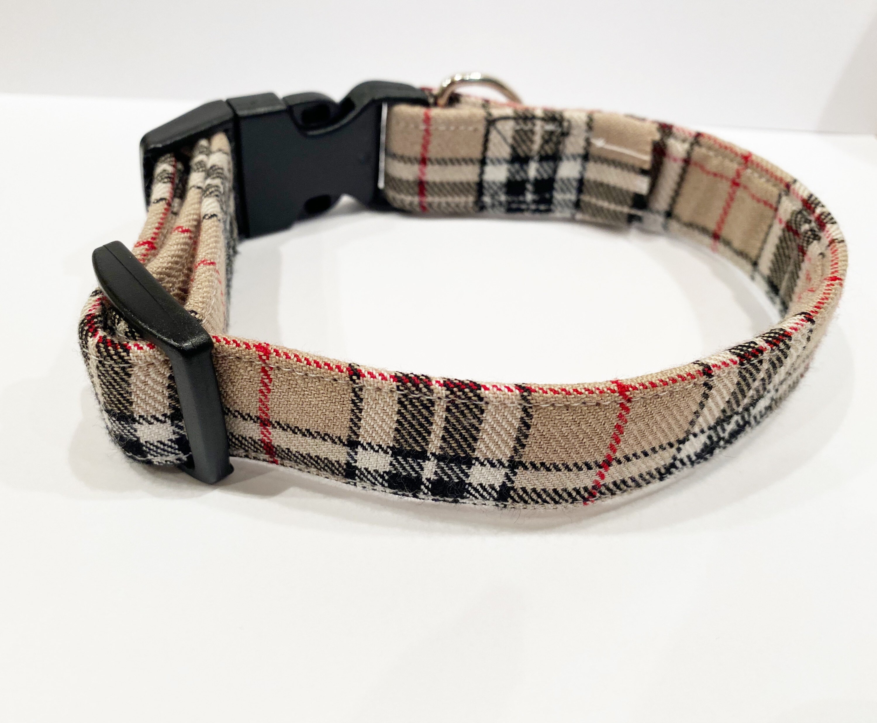Made to order Cream Tartan Dog collar fashion collar Etsy