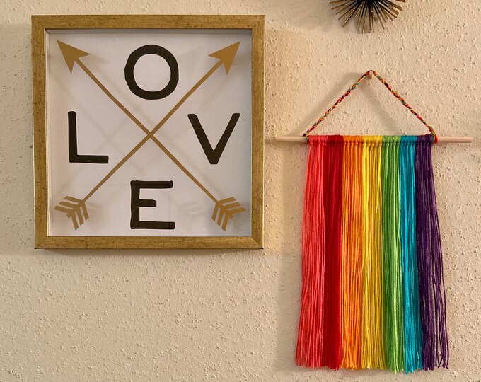 Rainbow Wall Hanging Rainbow Wall Decor Rainbow Decor Pride Etsy