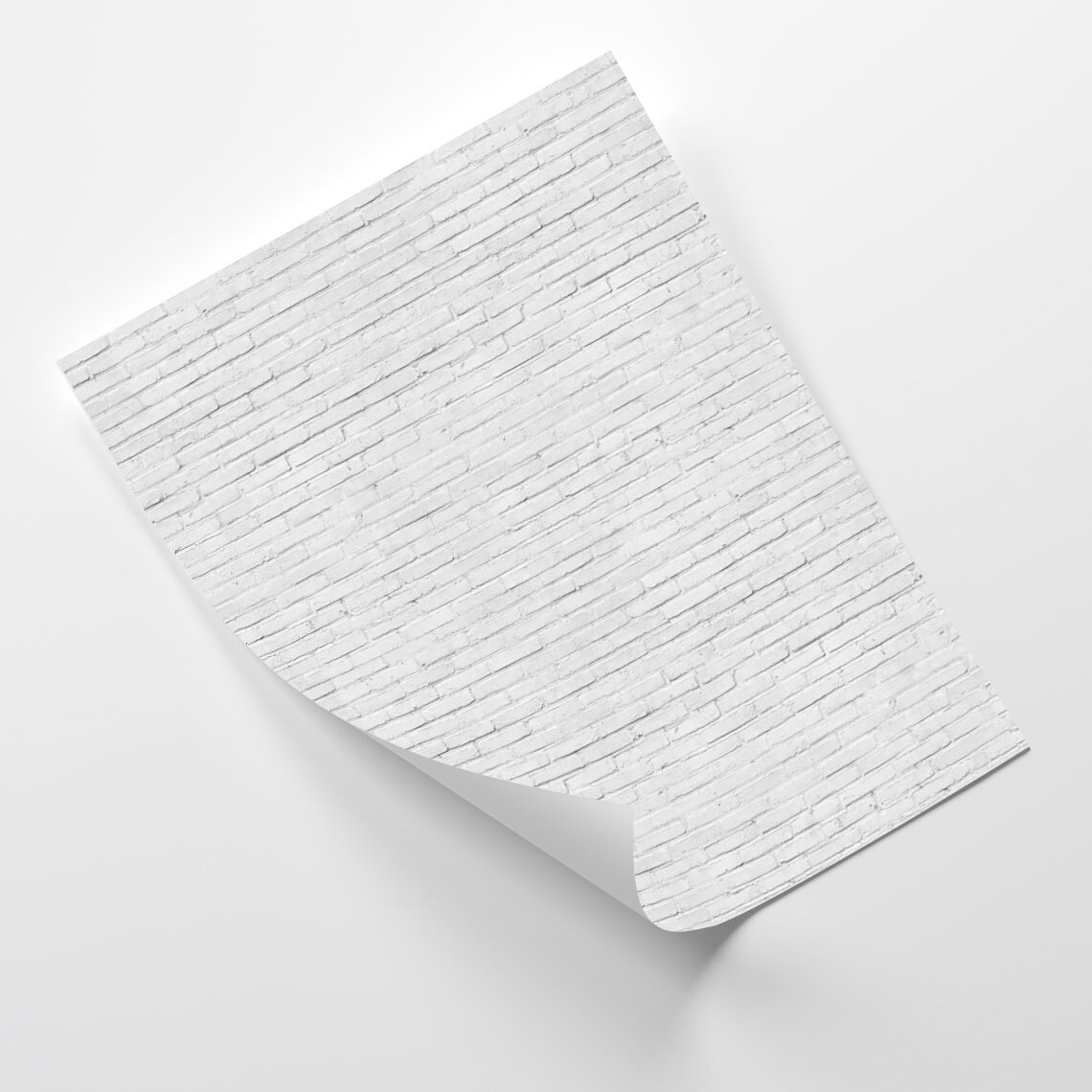 Dollhouse White Brick Wallpaper 112 Scale Modern Farmhouse Etsy