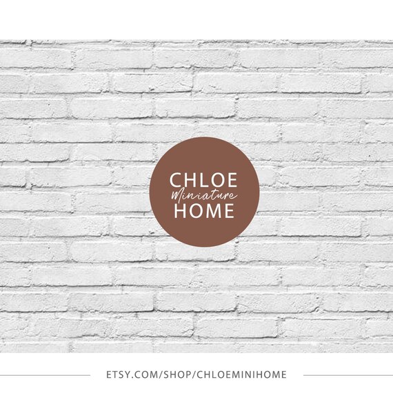 Dollhouse Brick Wallpaper 1/12 Farmhouse Modern Miniature Etsy