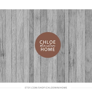 Dollhouse Shiplap 1/12 Wallpaper White Wood Farmhouse Miniature Diorama Roombox Printable Download 8.5 x 11&quot; and 11 x 17&quot; & A4 and A3 Sheets