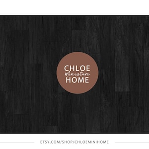 Revêtement de sol en bois noir pour maison de poupée, parquet en bois miniature 1/12, mini parquet à télécharger 8,5 x 11 po. et 11 x 17 po. et papier peint imprimable A4 et A3