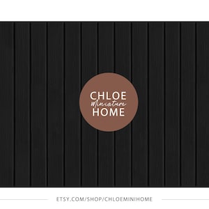Dollhouse Black Shiplap, 1:12 Scale, Dollhouse Wallpaper, Miniature Wood Printable Download 8.5 x 11&quot; and 11 x 17&quot; & A4 and A3 Sheets