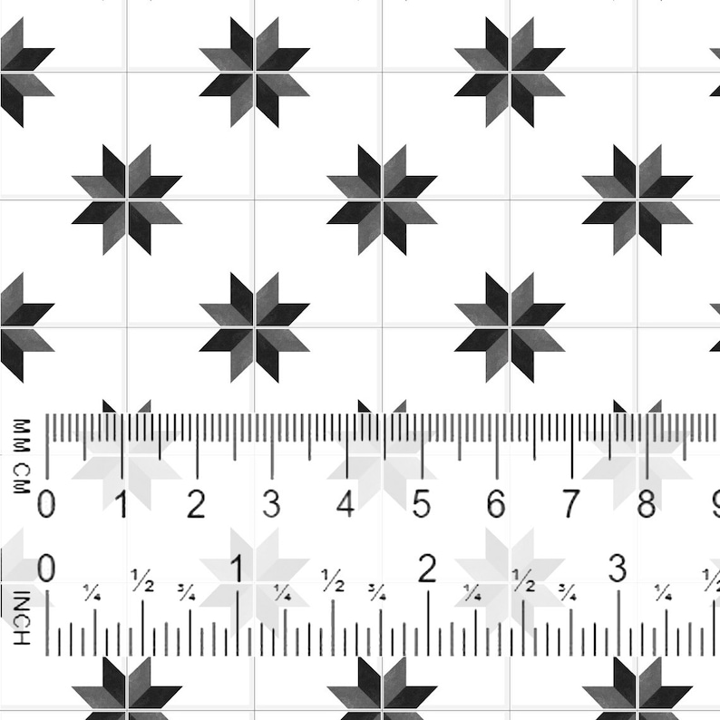 Printable 8.5 x 11 and 11 x 17 /& A4 and A3 Sheets Dollhouse Wallpaper 1:12 Star Floor Farmhouse Flooring For Miniature Dollhouse