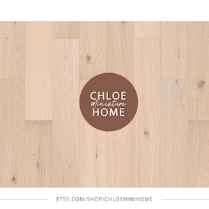 Dollhouse Light Ash Wood Flooring, Miniature 1:12 Scale Floor Pattern, Printable Download, Tabloid, Letter, A4 & A3 Sheets