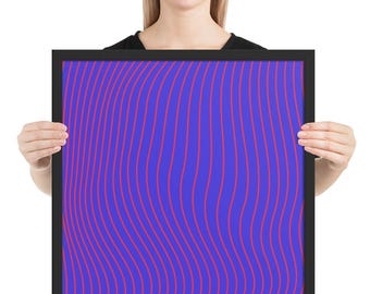 Framed poster with Original Abstract Art Geometrical Illustration Graphic Design