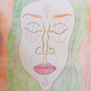 Amaya Retrato de una curandera Lápices de colores