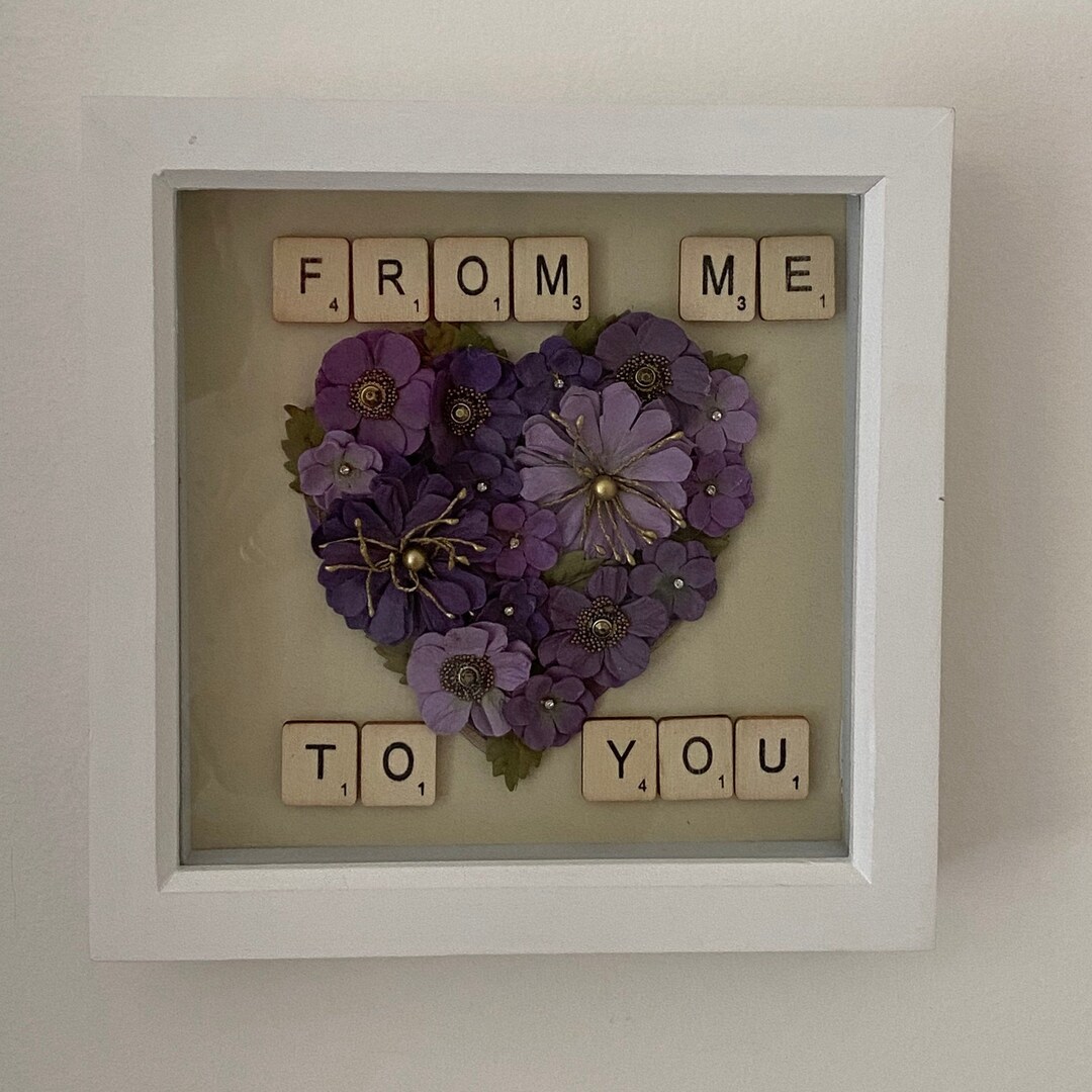 Handmade 20cm X 20cm Deep Box Frame Decoration/says From Me to Etsy