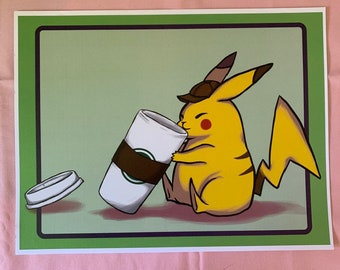 Coffee Break Pikachu print