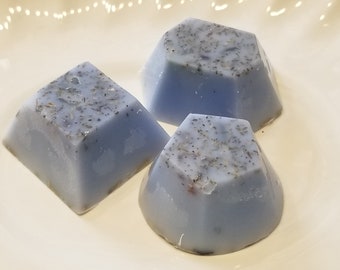 throat chakra wax melts herb and crystal infused sandalwood scented