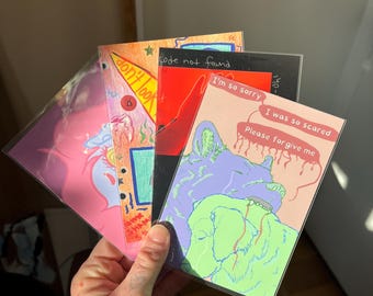 4x6” Various Art Prints Mental Health Disability Vent Art