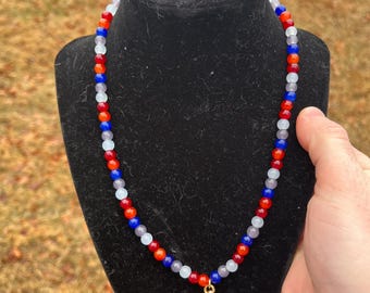 Recycled Necklace no. 34: “Autumn Leaves” Jewelry Made of Beach Plastic Upcycled