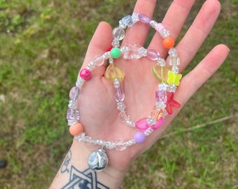 Recycled Necklace no. 50: “Recess” Jewelry Made of Beach Plastic Upcycled Costume Jewelry