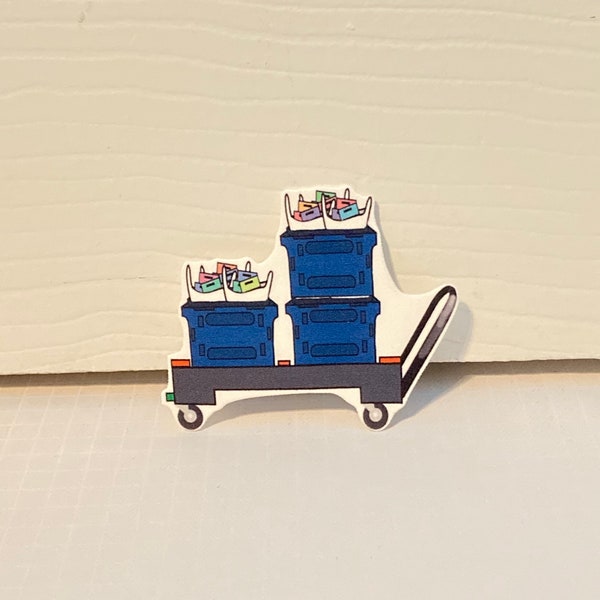 Walmart Dispenser Dolly with Totes Online Grocery Pickup Pin