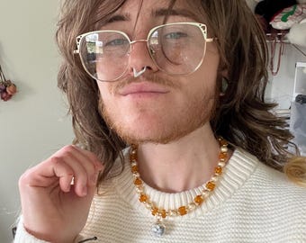 Recycled Necklace no. 45: “Honeycomb” Jewelry Made of Beach Plastic Upcycled Costume Jewelry