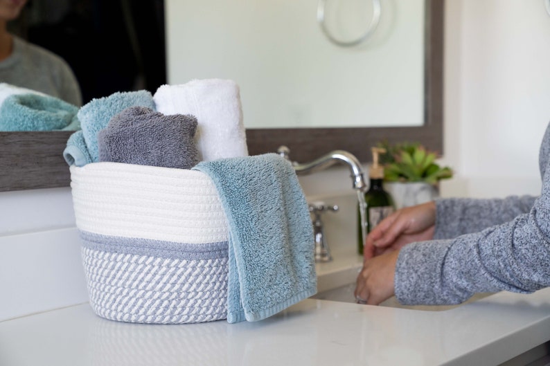 2pc Large Blanket Basket for Nursery or Living Room Woven Etsy