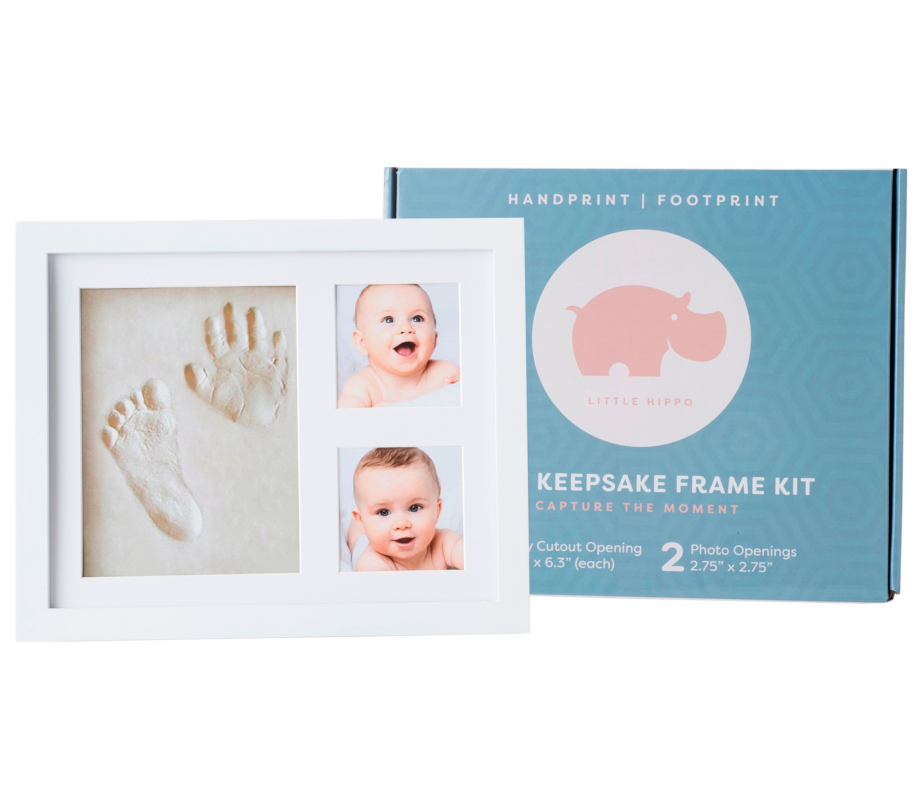 Little Hippo Baby Handprint Kit Non-Toxic clay Farmhouse Style