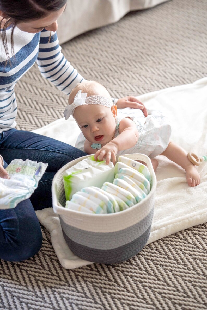 2pc Large Blanket Basket for Nursery or Living Room Woven Etsy