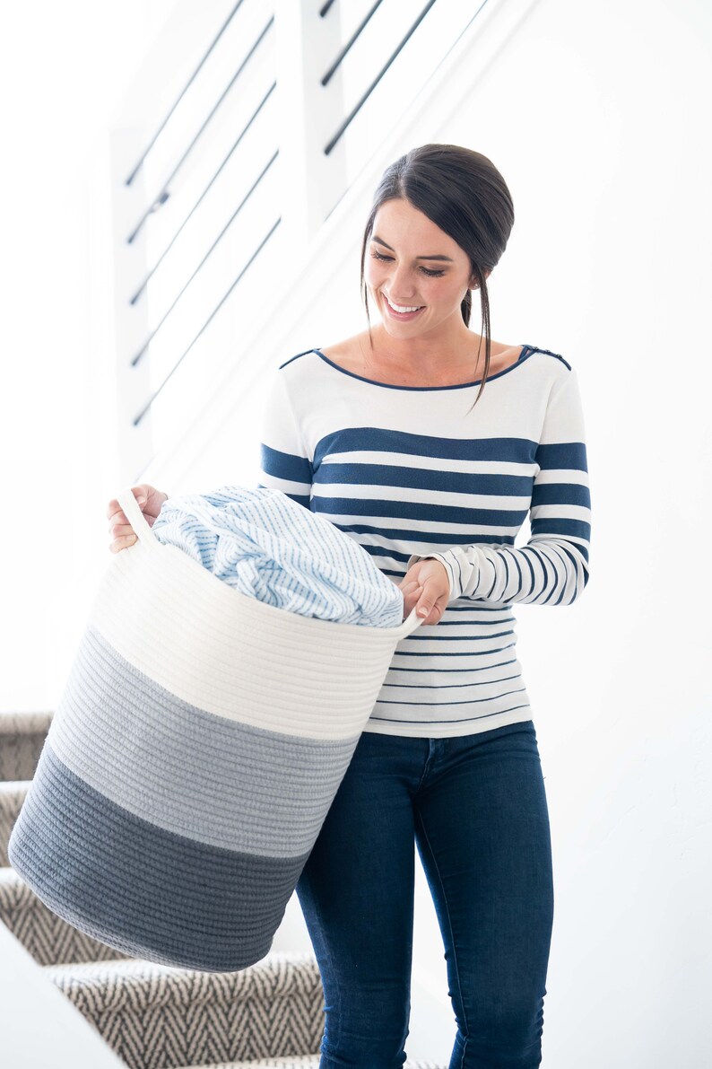2pc Large Blanket Basket for Nursery or Living Room Woven Etsy