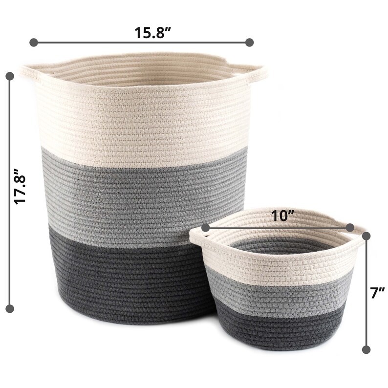 2pc Large Blanket Basket for Nursery or Living Room Woven Etsy