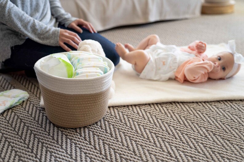 2pc Large Blanket Basket for Nursery or Living Room Woven Etsy