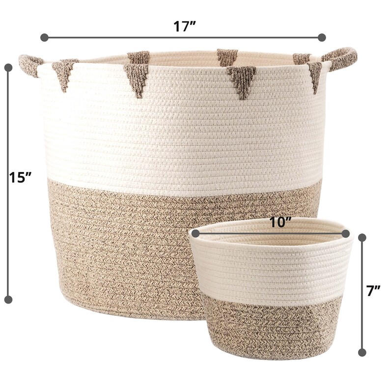 2pc Large Blanket Basket for Nursery or Living Room Woven Etsy