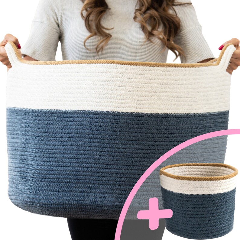 EXTRA Large Blanket Basket for Nursery or Living Room Woven - Etsy