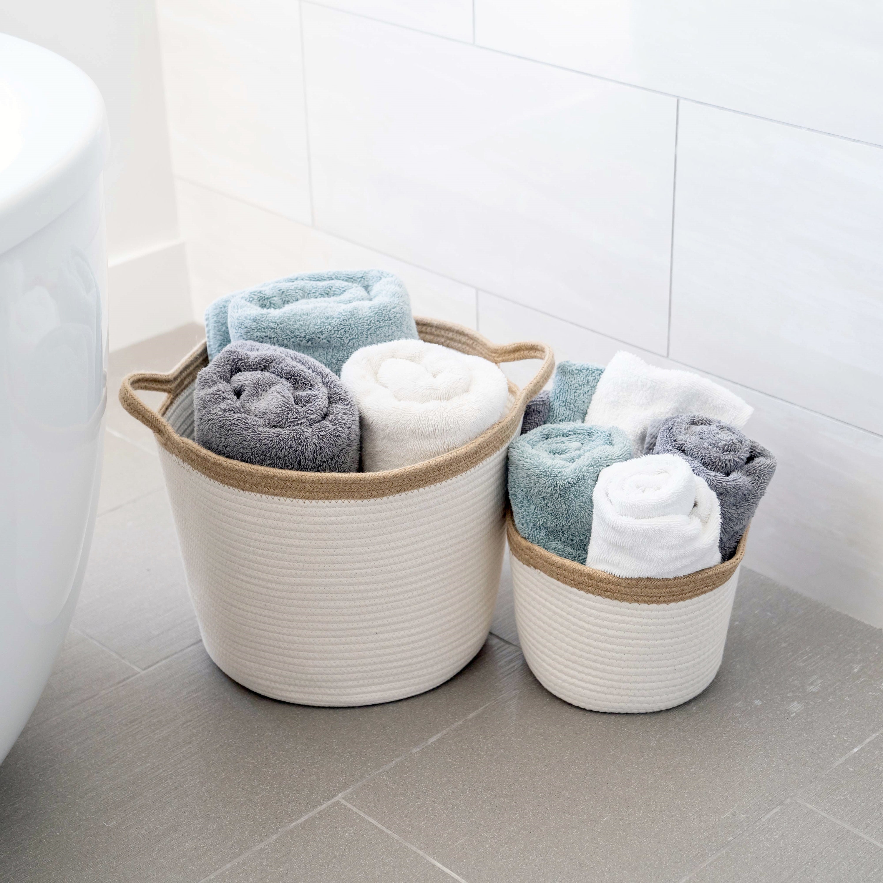 2pc Large Blanket Basket for Nursery or Living Room Woven Etsy