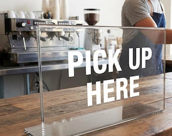 Custom Acrylic Order Sign | Cafe, Bakery Counter (12x12 Inches)