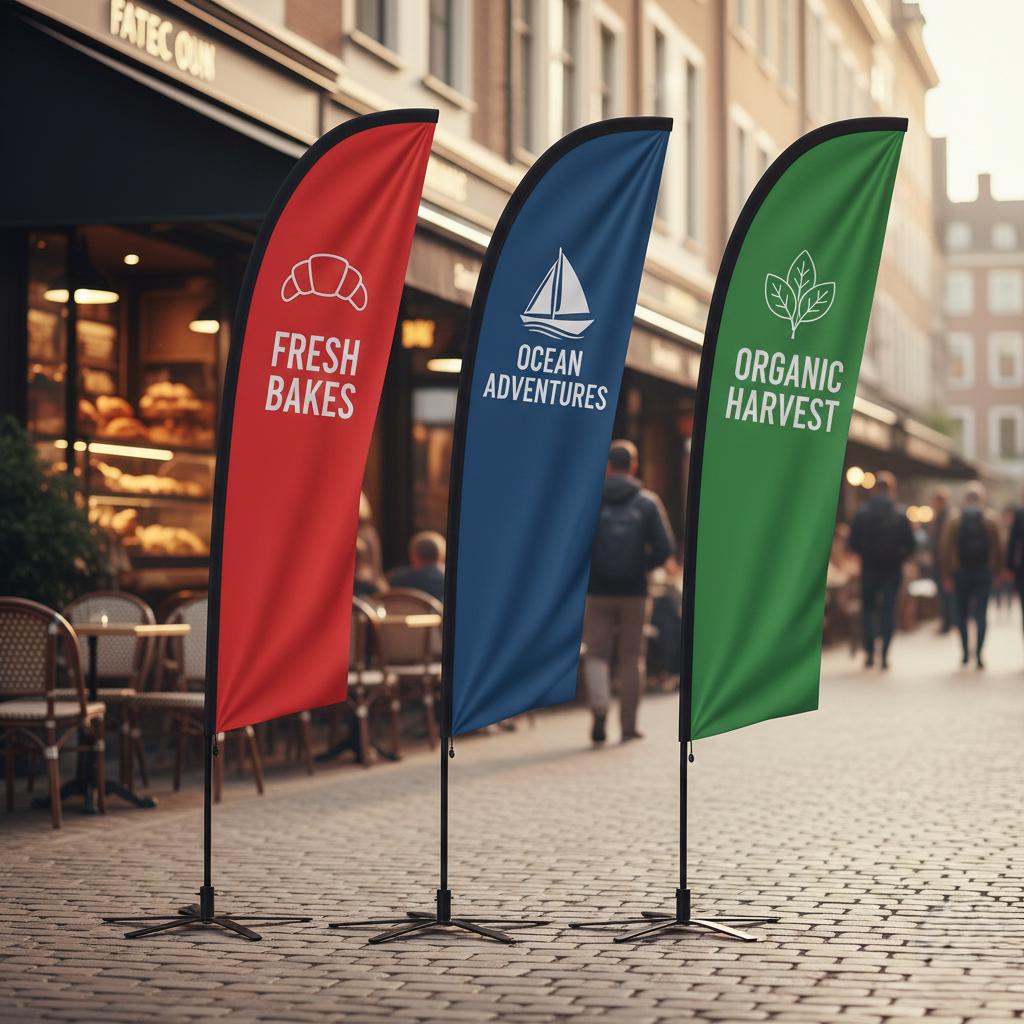 Custom Feather Flags, Outdoor Event Banners , Flage for Restaurant