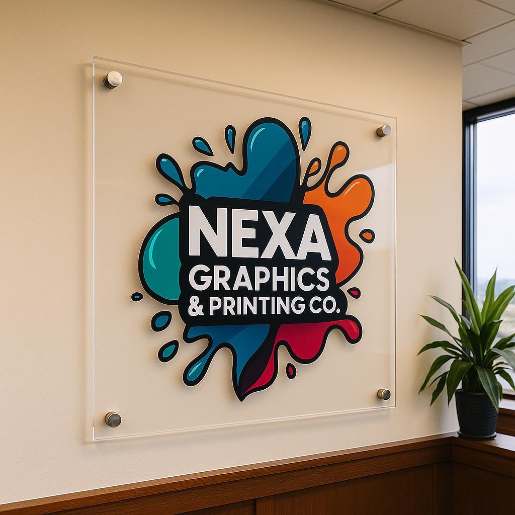 Custom Acrylic Business Sign: Modern Logo Wall Decor for Offices
