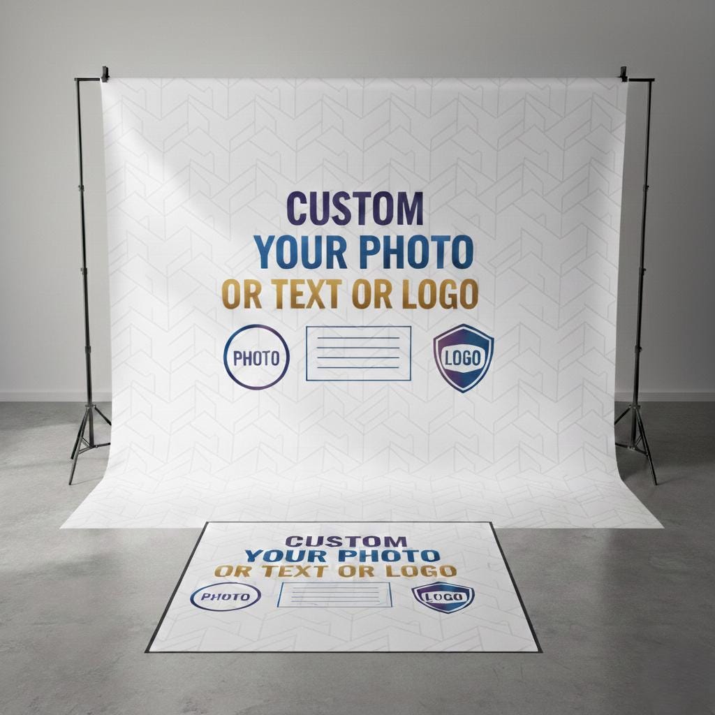 Custom Logo Backdrop with Matching Floor Decal, Trade Fair Decor