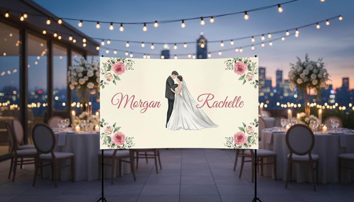 Backdrop Banner: Custom Event Design (Weddings, Birthdays, Corporate)