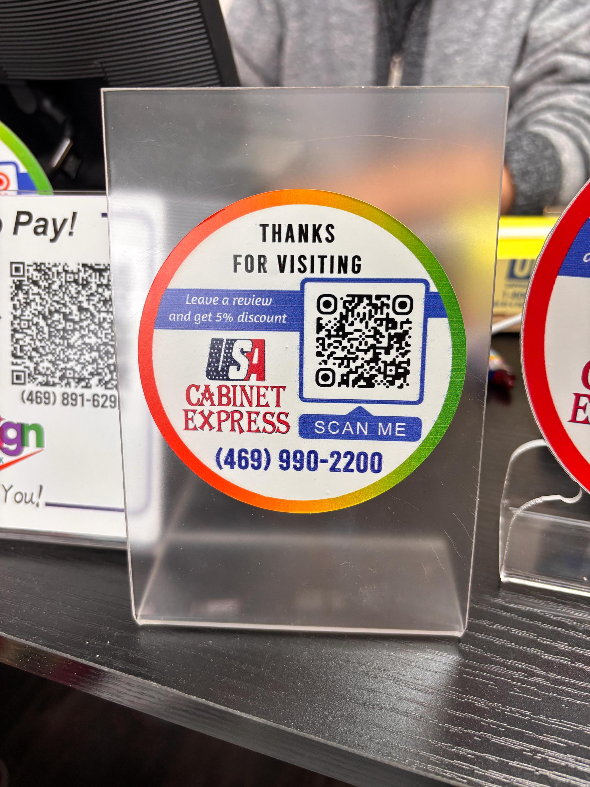 QR Code Review Sign – Acrylic Business Feedback Display