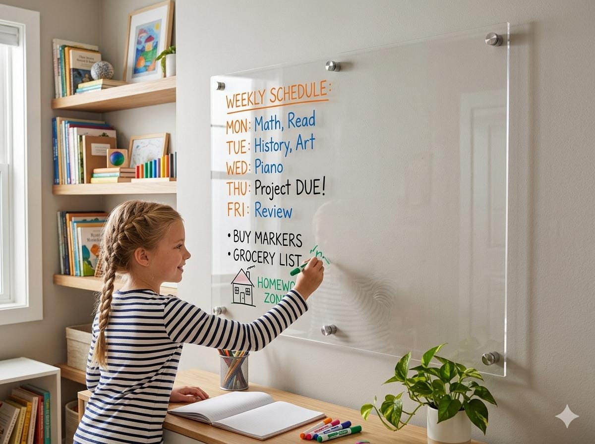 Modern Acrylic Wall Organizer, Clear Desktop Display Board, Home Of...