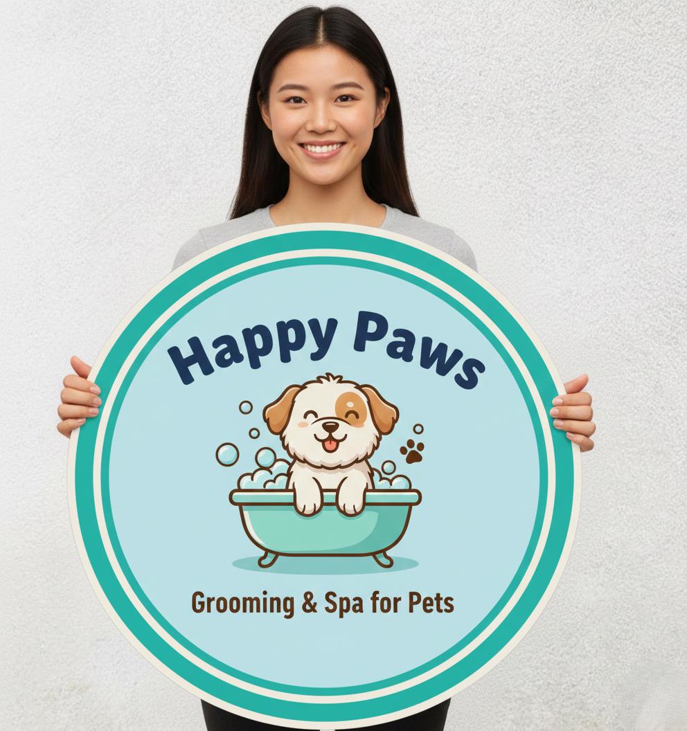 Custom Logo PVC Sign, Weatherproof Business Sign