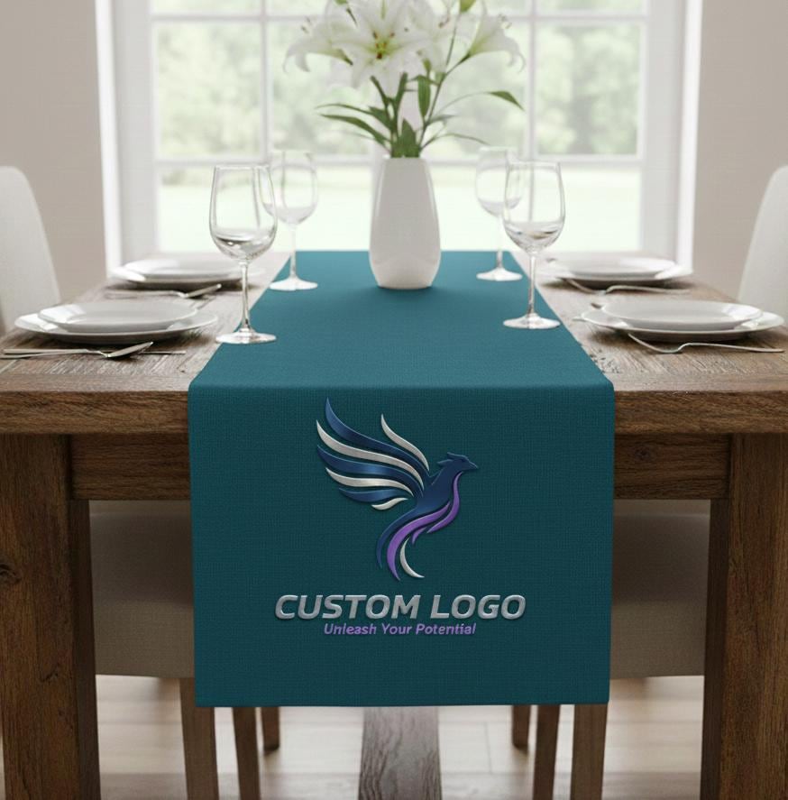 Custom Logo Table Runner: Printed Branding for Events