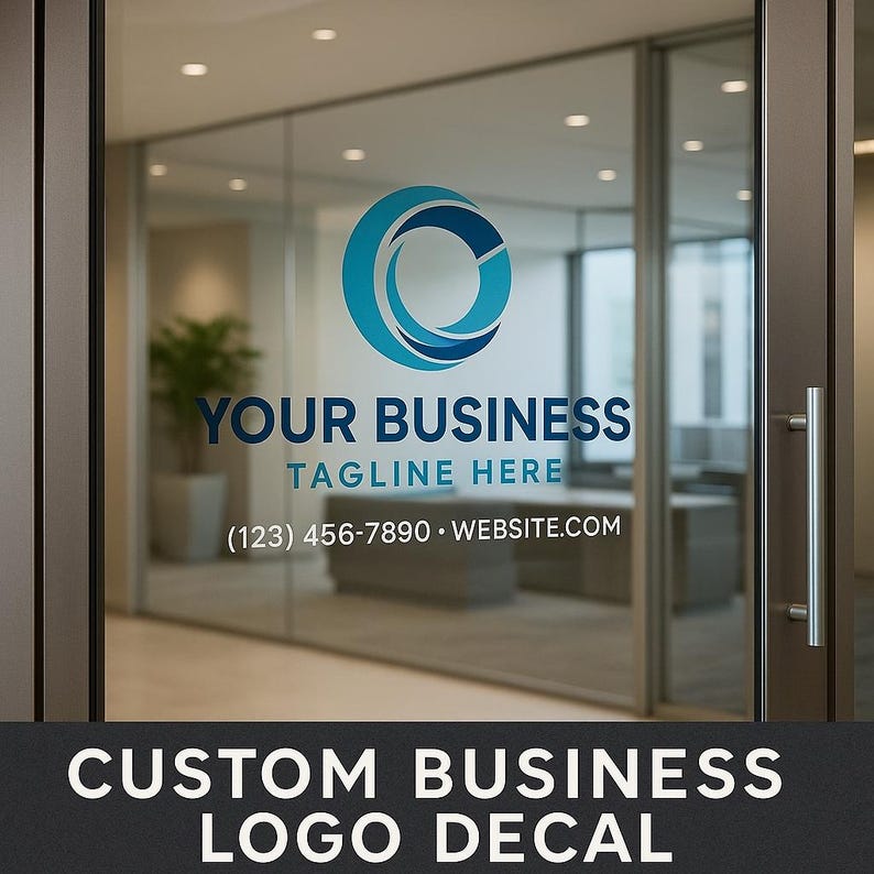 Custom Window Decals Business Logo Personalized Company Branding ...