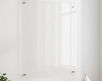 Acrylic Dry Erase Wall Board, Clear Floating  Office Message Board