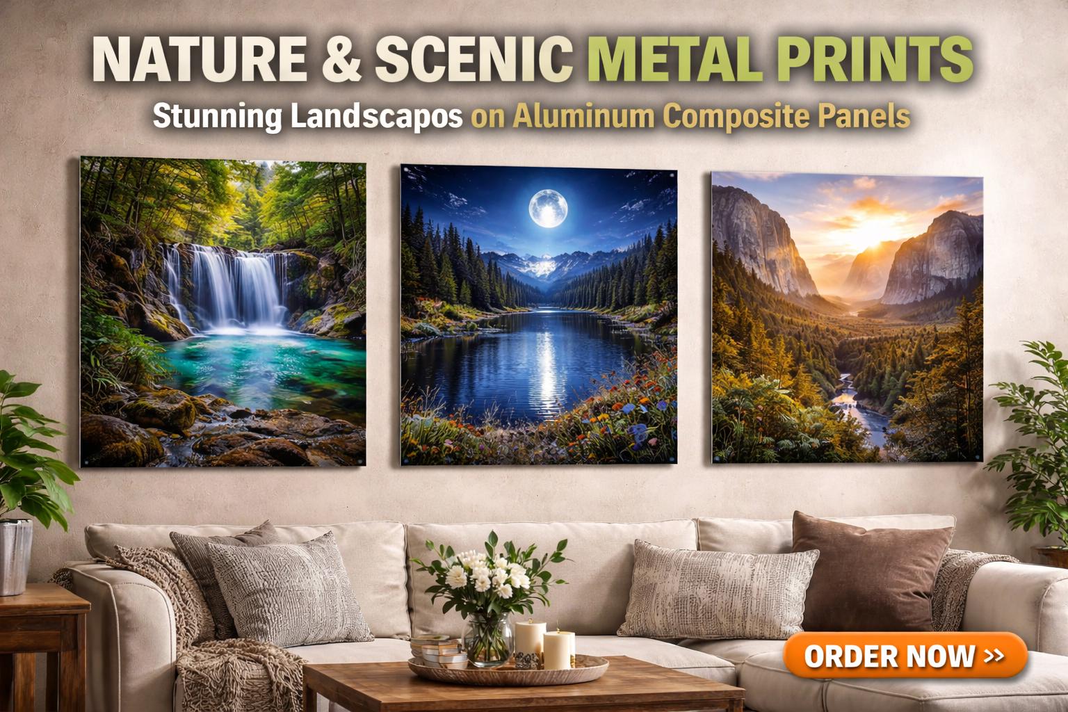 Nature Landscape Metal Print | Aluminum Composite Panel Wall Art | ...