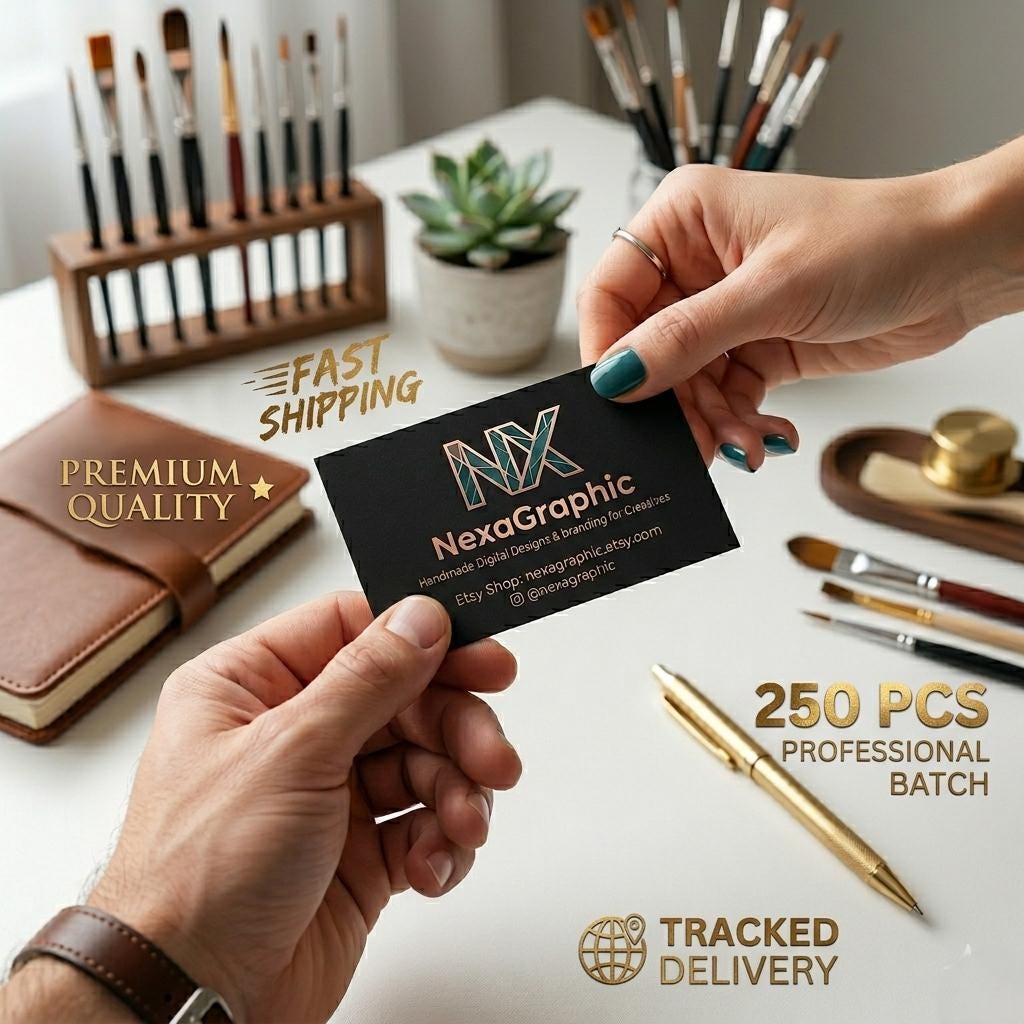 Custom Business Cards | Glossy Matte Finish | 250 pcs Professional ...