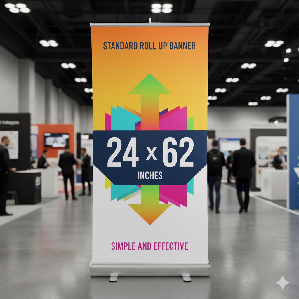 Custom Roll-Up Banner: Portable Event Display (24"-62")