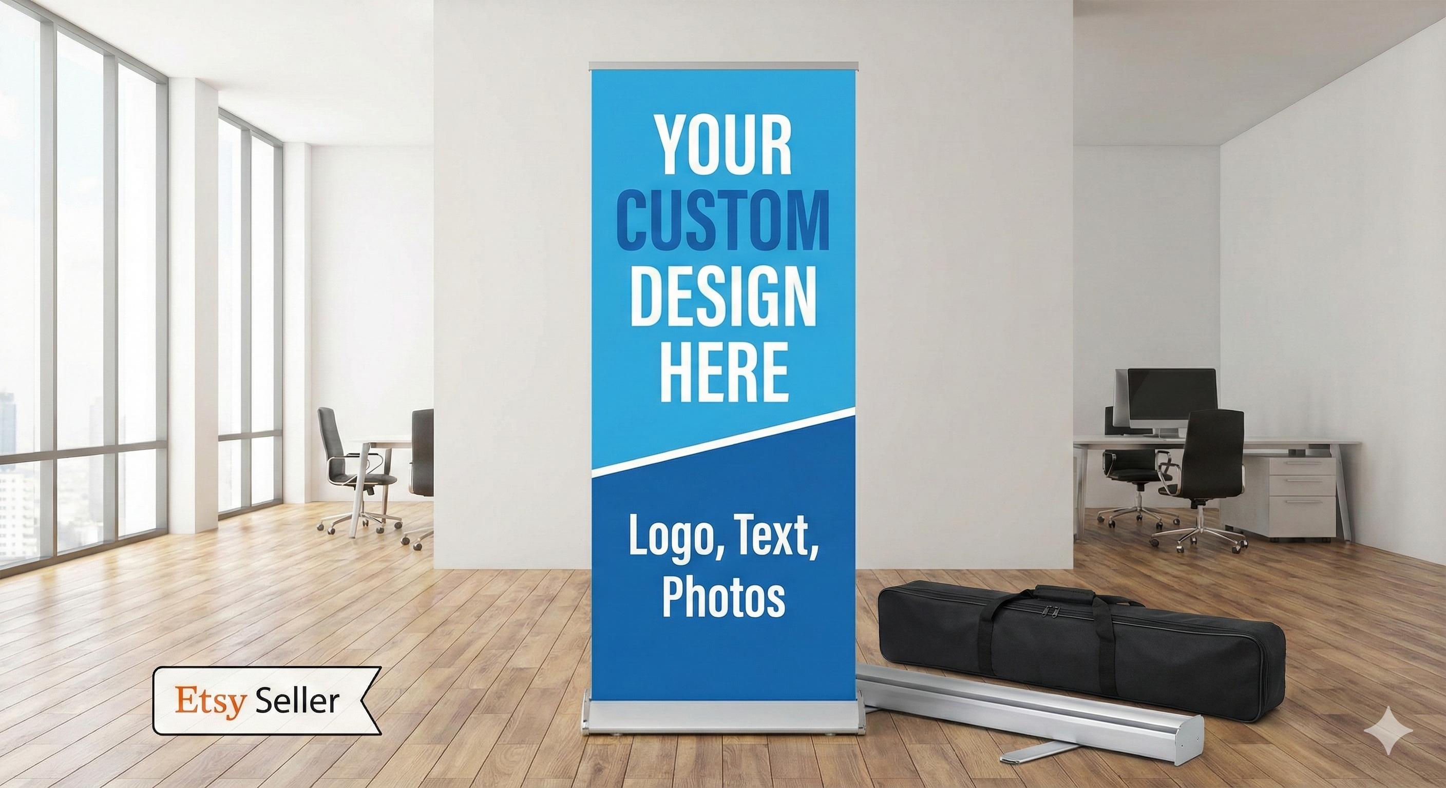 Custom Retractable Vinyl Banner Stand – Trade Show Display