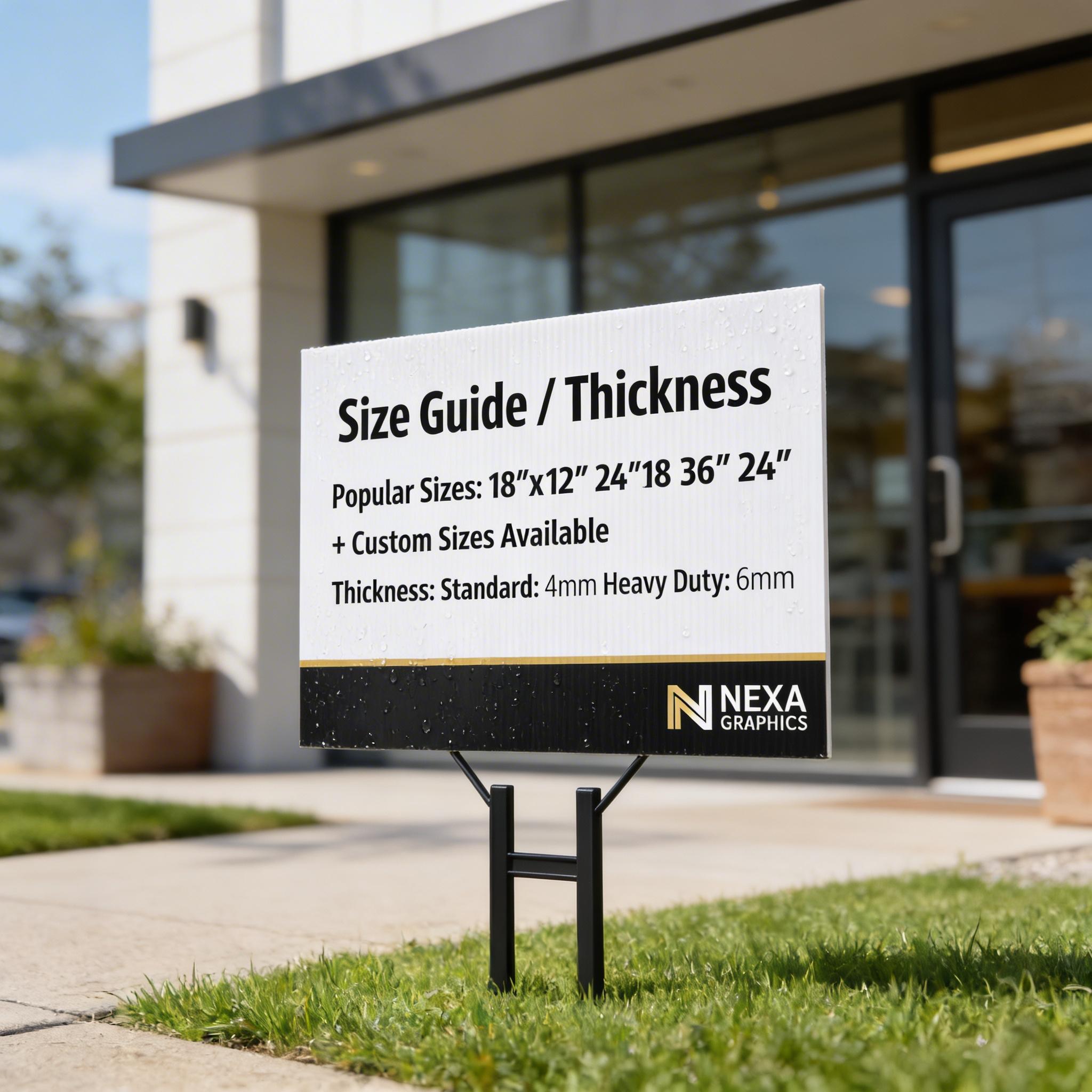 Custom Coroplast Sign, Waterproof Outdoor Business Advertising, UV ...