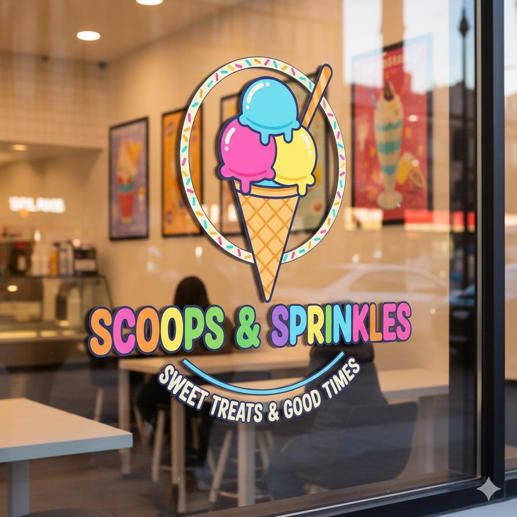 Custom Window Decals Business Logo Personalized Company Branding, W...