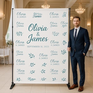 Custom Step and Repeat Banner with Stand: Personalized Event Backdrop