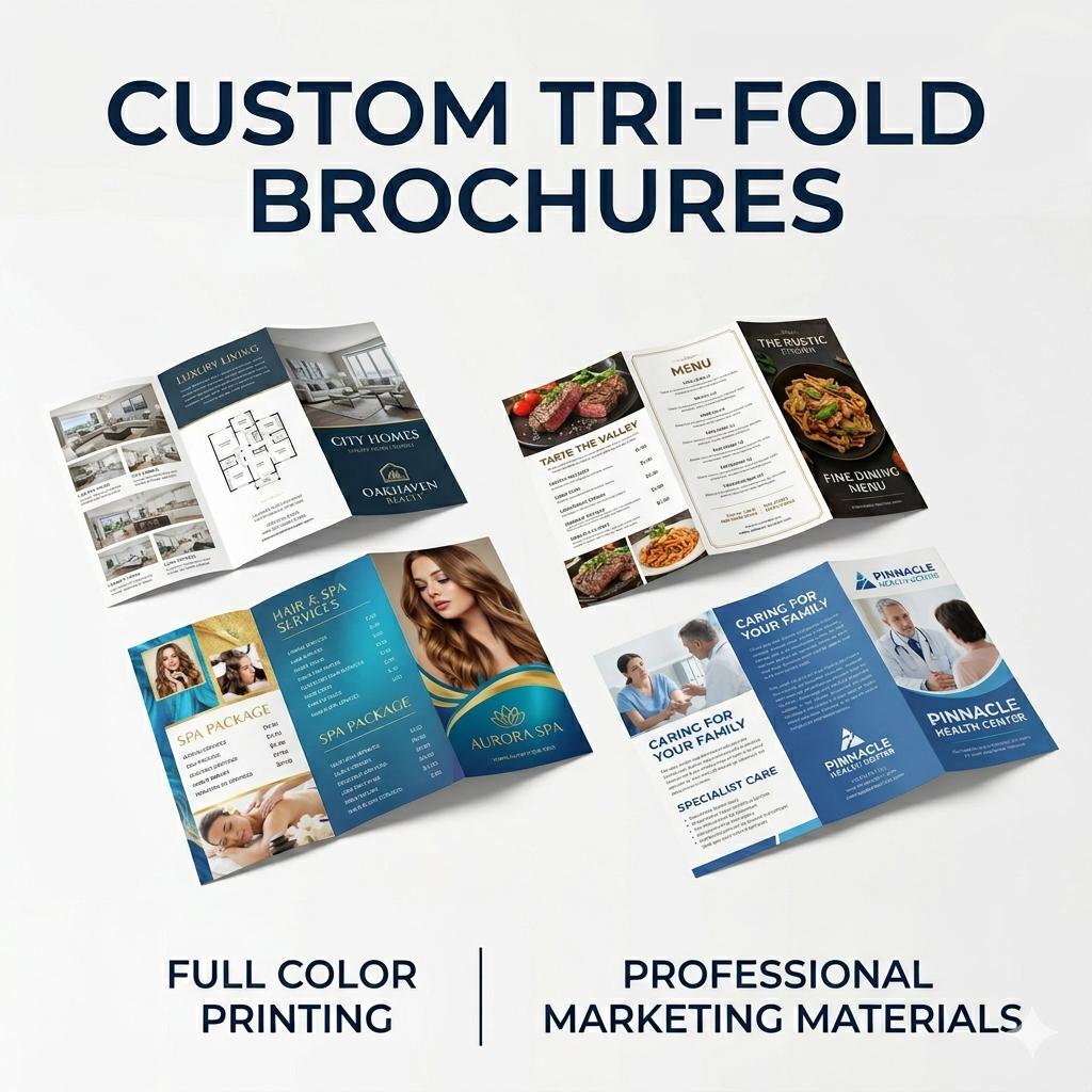 Tri-Fold Brochures: Promotional Marketing Prints (8.5x11 to 11x17)
