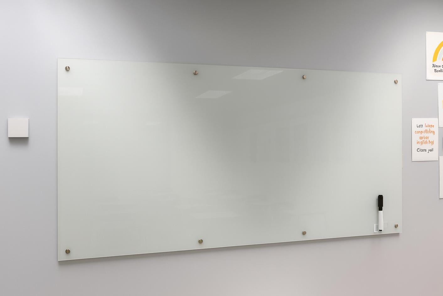 Frosted Acrylic Dry Erase Board - Large Wall Mounted Panel Floating...