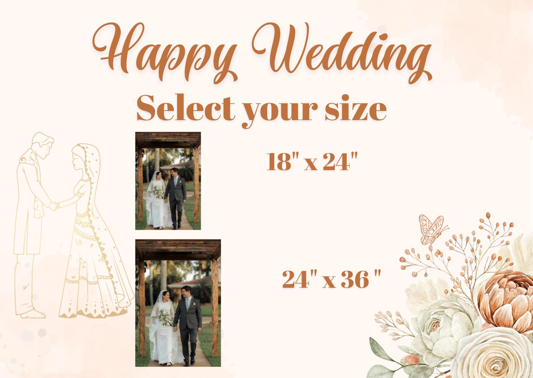 Modern Wedding Welcome Sign, Elegant Event Decor (18"x24", 24"x36")