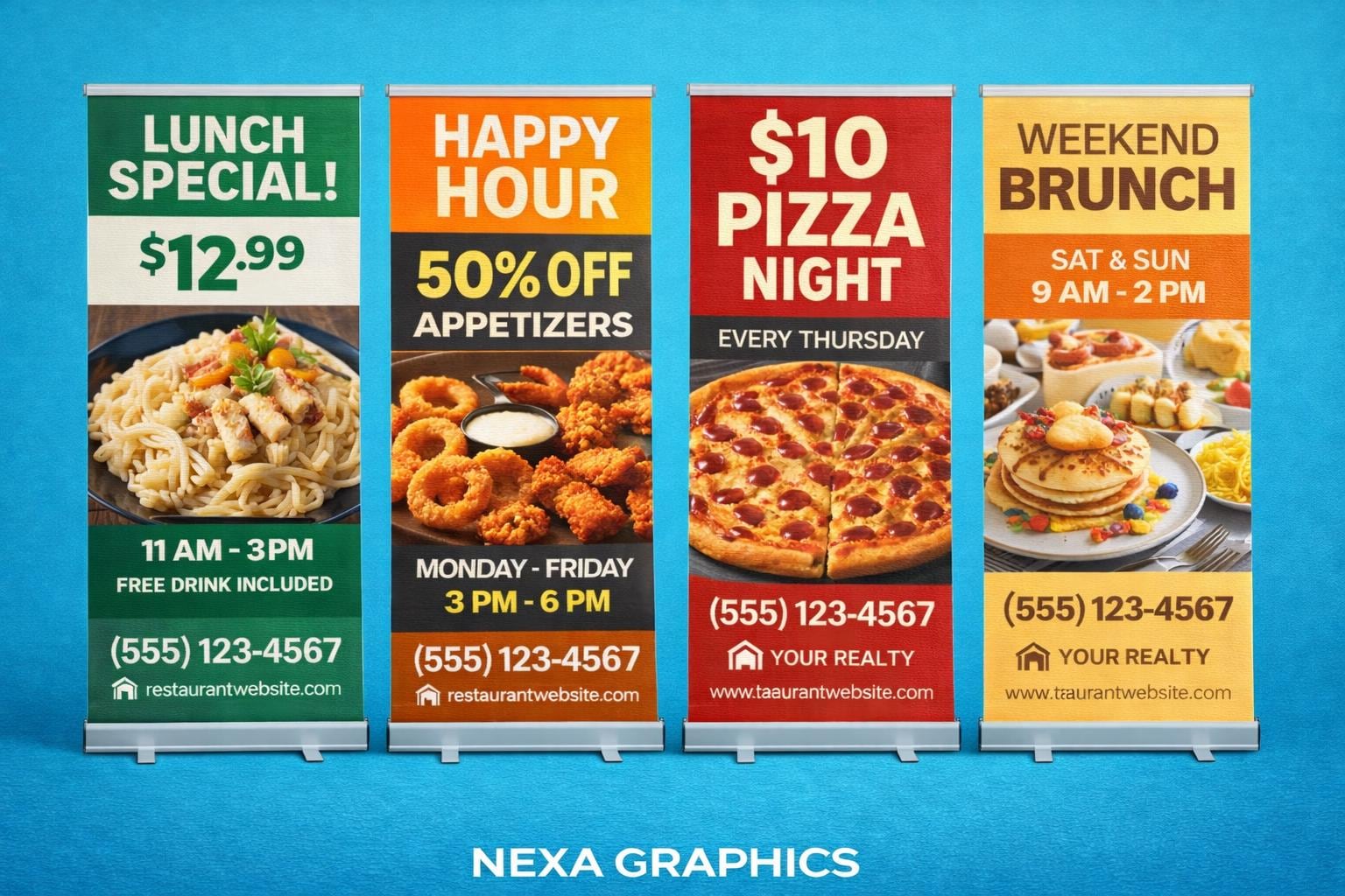 Custom Restaurant Retractable Banner | Food & Drink Promotion